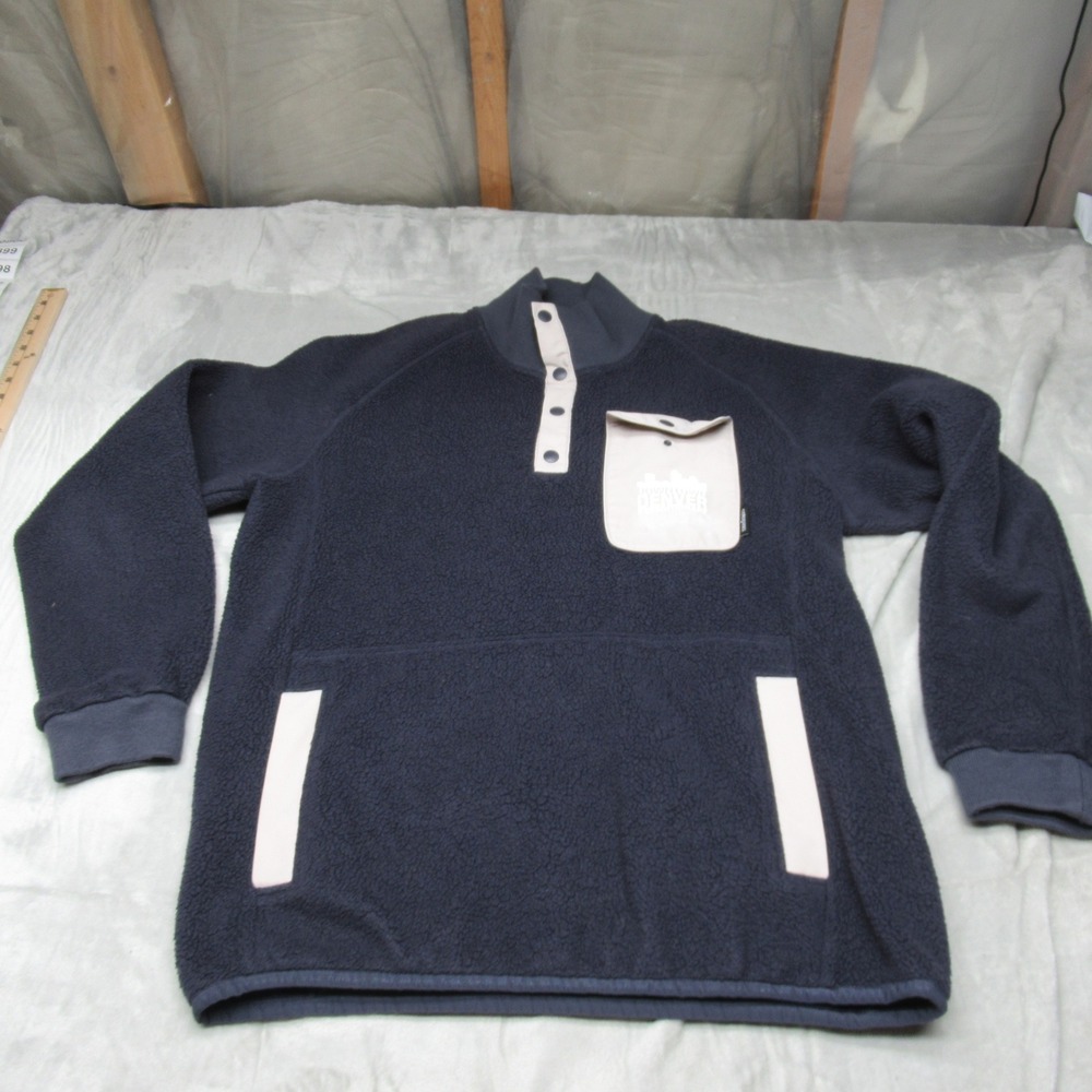 Cotopaxi Sweater Women XL Blue Cubre Fleece Pullover 1/4 Snap Casual Winter LOGO